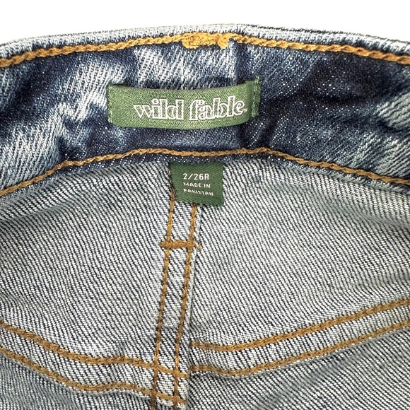 Wild Fable Denim Shorts | Mid Rise Cuffed Jean Shorts Blue Wash | Size 2 / 26R - Picture 3 of 6